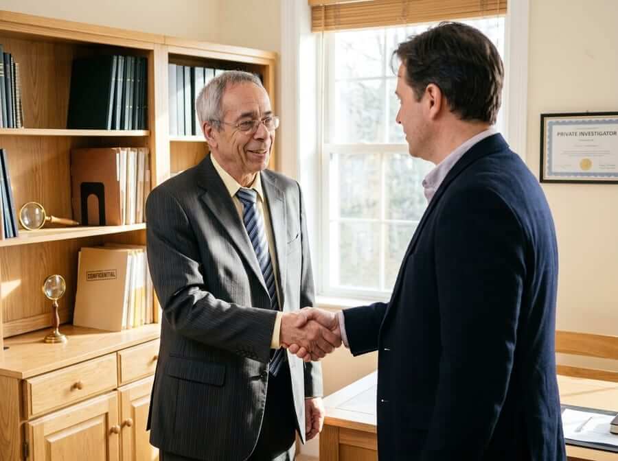 Atendimento reservado da agência de detetives